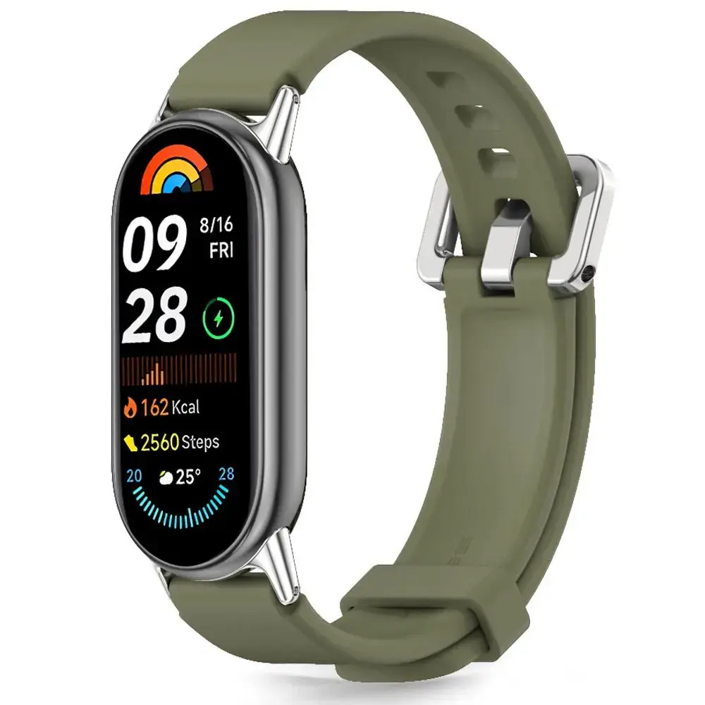 TECH-PROTECT ICONBAND CLASSIC XIAOMI SMART BAND 8 | 9 | 10 | NFC ARMY GREEN