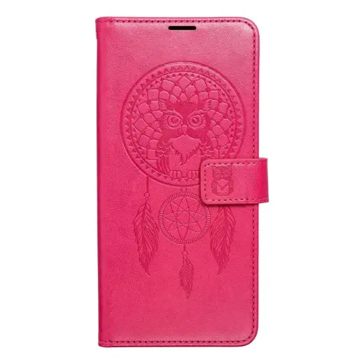 MEZZO dreamcatcher knyginio tipo telefono dėklas Samsung Galaxy A57 (A576) rožinis