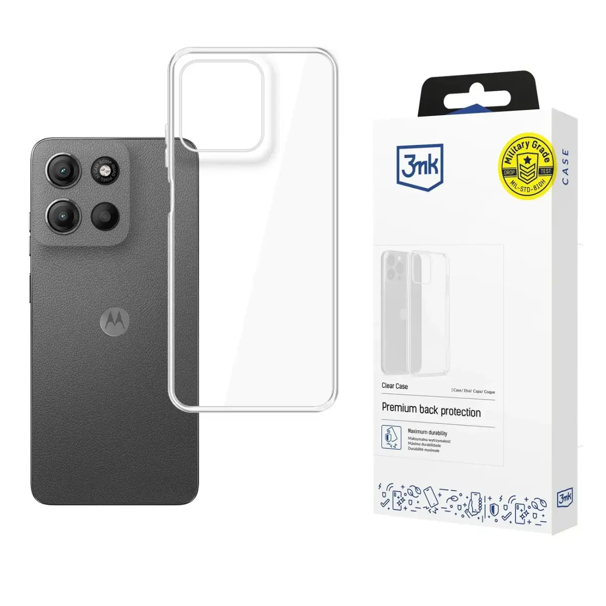 3mk Clear Case for Motorola Moto G15 | G15 Power - transparent