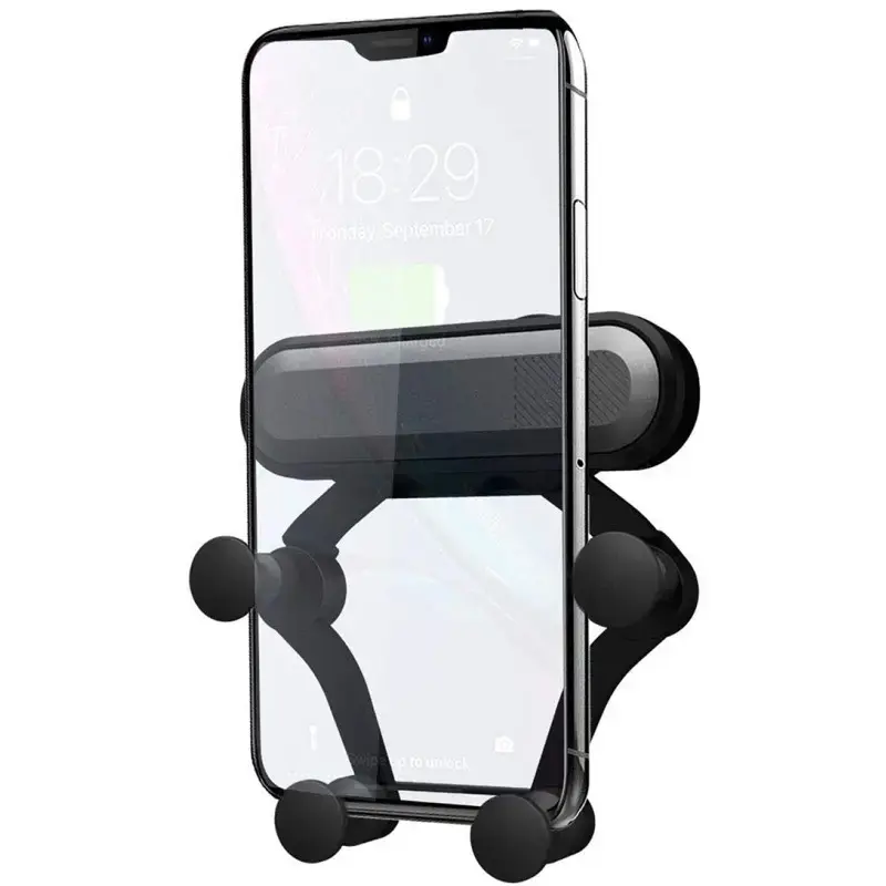 Omega Spider gravity car phone holder for air vent 4.7-6.5" black