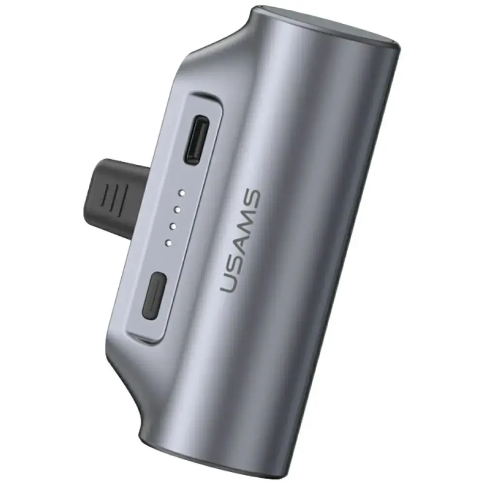 USAMS PB79 Mini Tail Plug Portable Power Bank | 3000 mAh | USB-C | gray