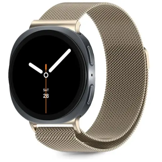 Tech-Protect Milaneseband nutikella rihm Samsung Galaxy Watch 8/Classic (40/44/46 mm) jaoks | roostevaba teras | beež