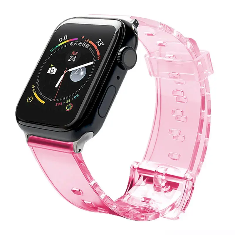 Fusion Accessories Fusion Light išmaniojo laikrodžio dirželis Apple Watch 2/3/4/5/6/7/SE (42/44/45 mm) | silikoninis | raudonas