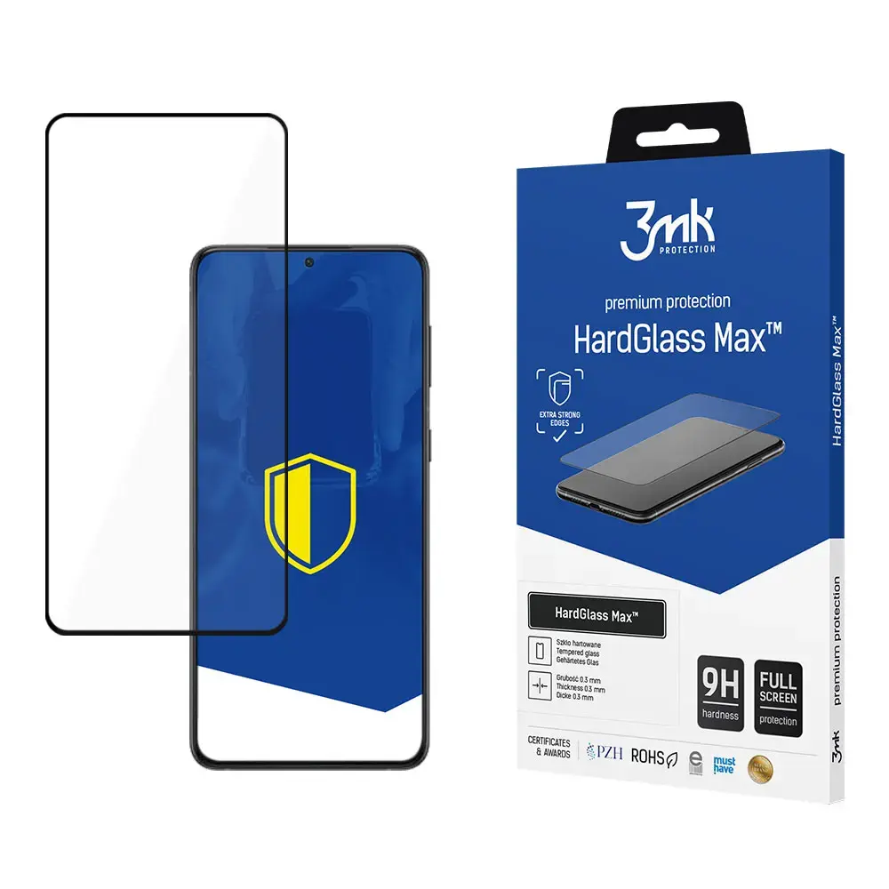 3mk HardGlass Max™ tempered glass for phone Samsung Galaxy S22 Plus black