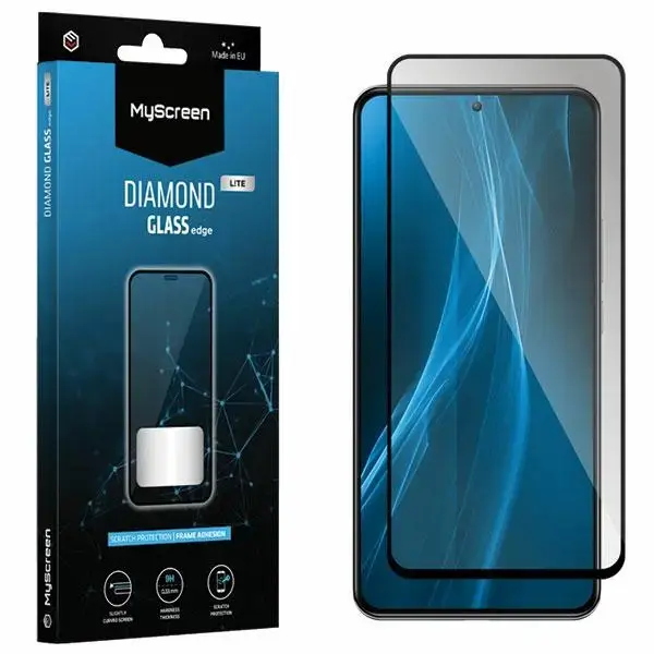 MS Diamond Glass Edge FG tempered glass for phone Xiaomi Redmi Note 12s black full cover