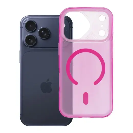 Aurora telefono dėklas su MagSafe palaikymu iPhone 17 Pro rožinis