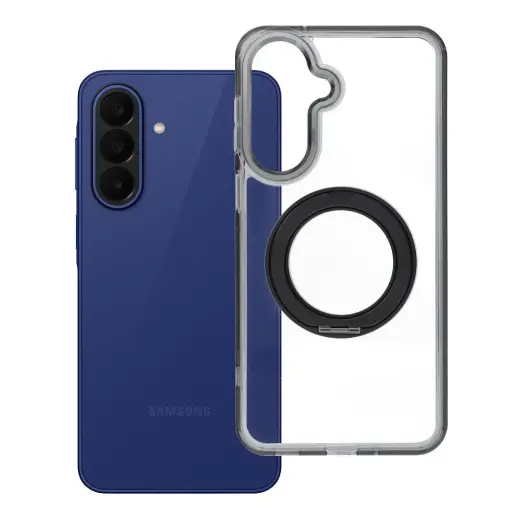 Frame Circle Stand telefono dėklas su stovu ir MagSafe palaikymu Samsung Galaxy A27 5G (A276) juodas