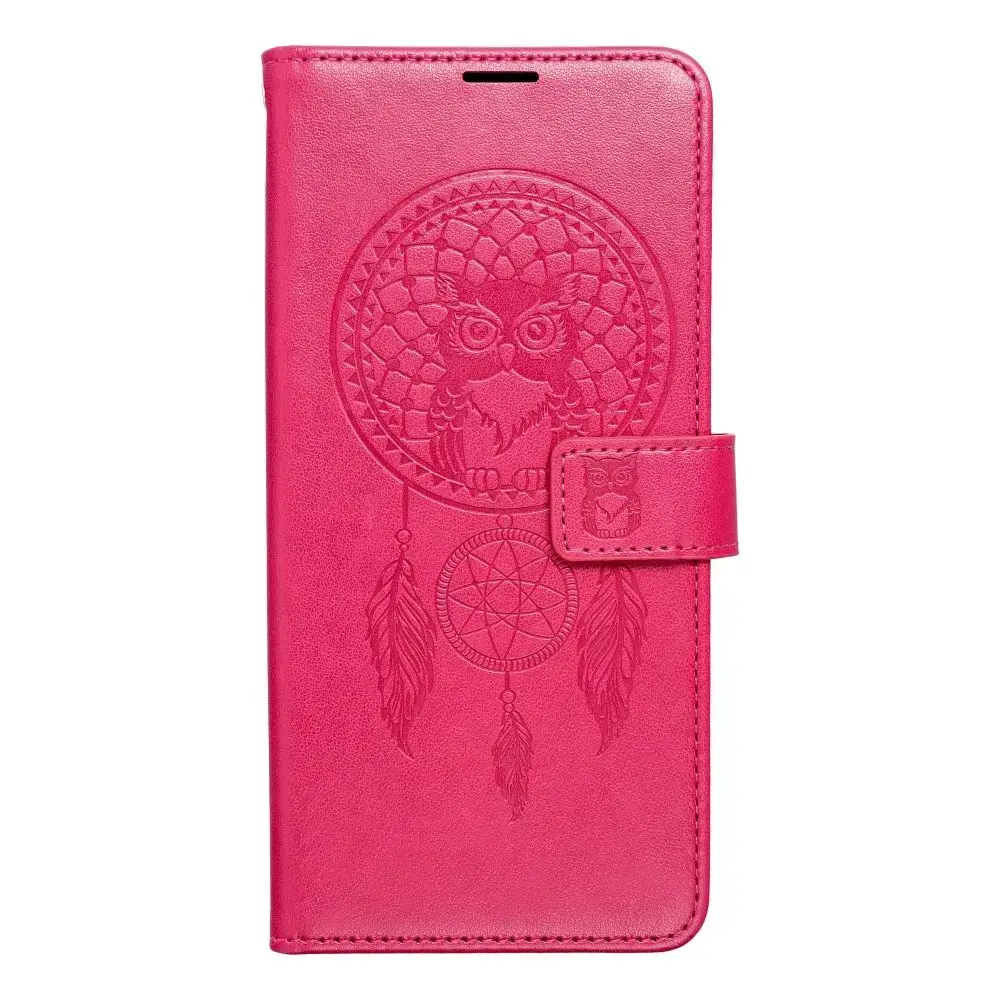 MEZZO dreamcatcher knyginio tipo telefono dėklas Samsung Galaxy A57 (A576) rožinis