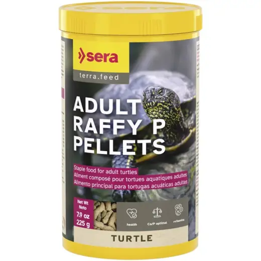 Pilnvērtīga barība ūdens bruņurupučiem - Sera Turtle Adult Raffy P Pellets, 1000ml. 225g