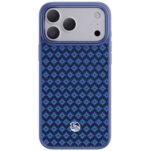 Benks Magnetic Armor Pro Armor Grid Kevlar Case Metal Frame 600D (C.K.FL.AP.BE.B072) for Iphone 18 Pro/17 Pro blue