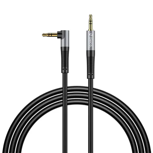 Orico AXW Mini Jack 3.5mm Male to Male Angled Audio Cable 1m - Black