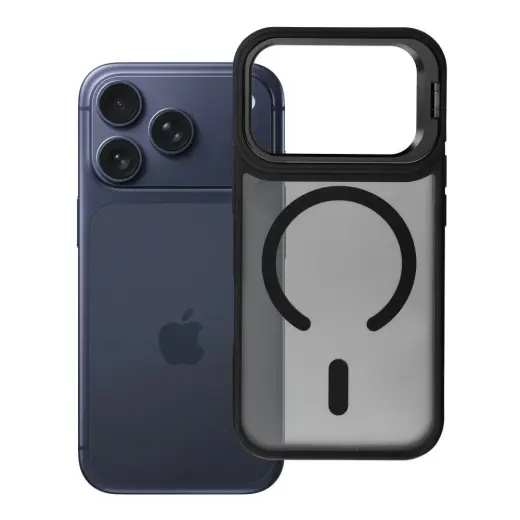 Forcell F-Protect Shadow Stand Premium telefono dėklas su stovu ir MagSafe palaikymu iPhone 17 Pro | iPhone 18 Pro juodas
