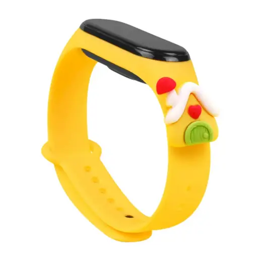 Fusion Accessories viedpulksteņa siksniņa priekš Xiaomi Mi Band 5/6 | dzeltena