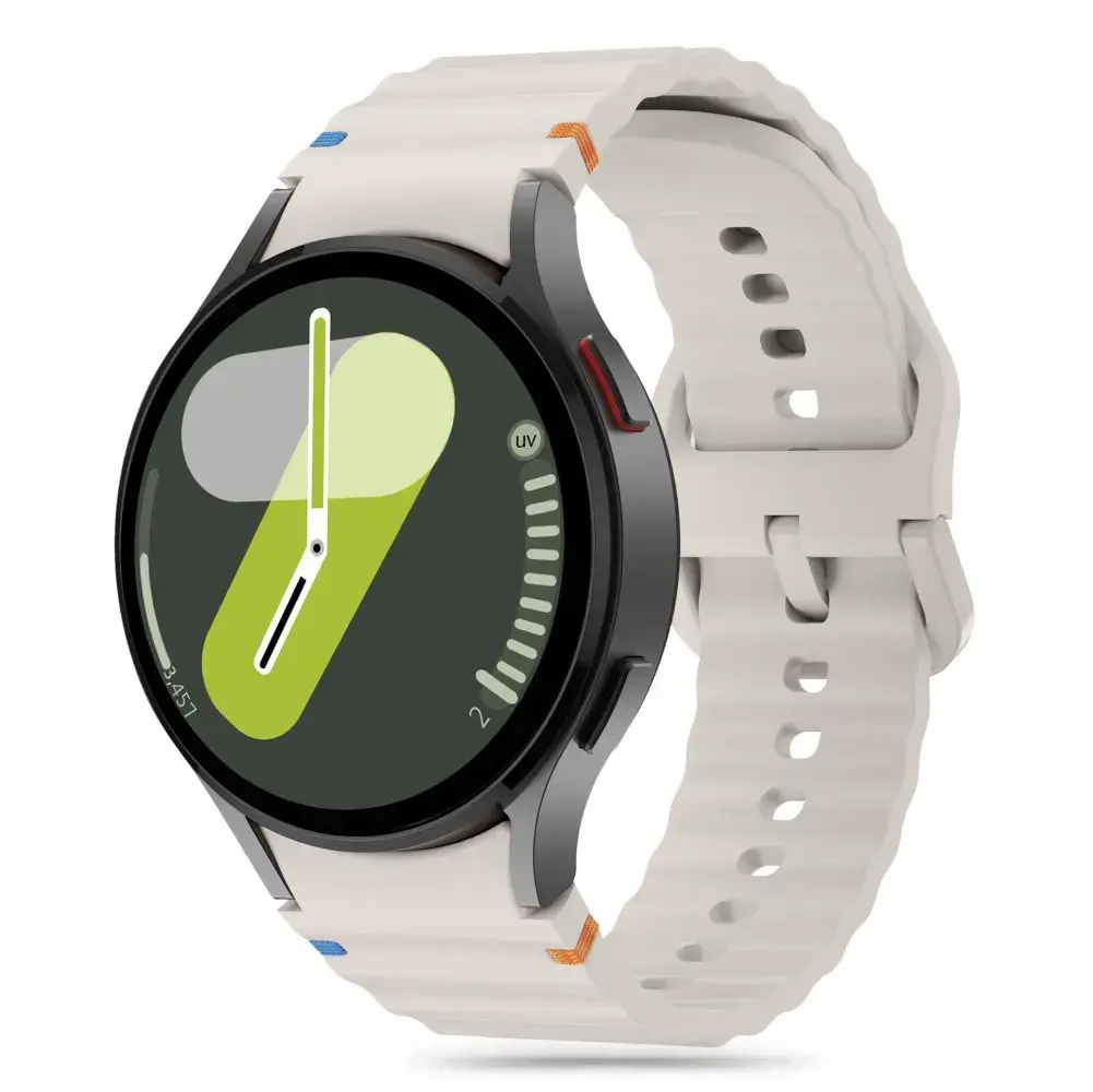 Tech-Protect Silicone Sport viedpulksteņa siksniņa priekš Samsung Galaxy Watch 4/5/5 Pro/6/7/FE | silikons | bēša