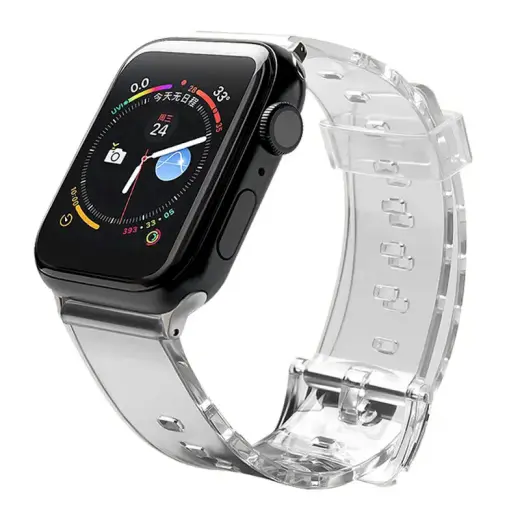 Fusion Accessories Fusion Light išmaniojo laikrodžio dirželis Apple Watch 2/3/4/5/6/7/SE (42/44/45 mm) | silikoninis | juodas