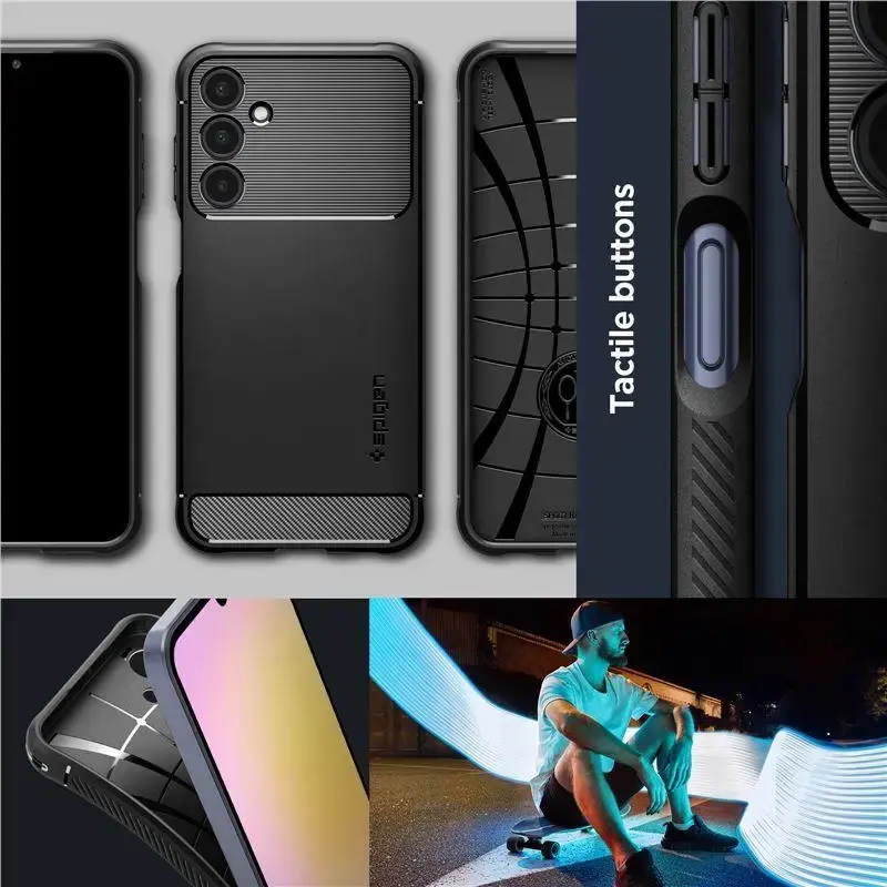 Spigen Rugged Armor чехол для телефона Samsung Galaxy A25 (A256) чёрный
