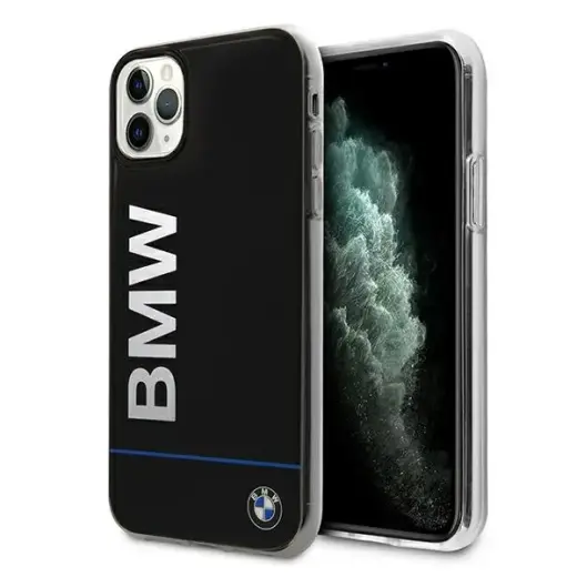 BMW BMHCN58PCUBBK Signature Printed Logo maciņš telefonam iPhone 11 Pro melns