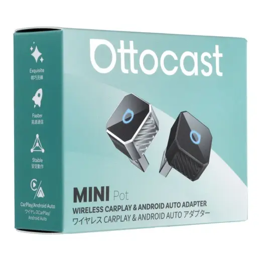 Juhtmevaba autoadapter (CarPlay, Android Auto) OTTOCAST Mini Cube T3 must