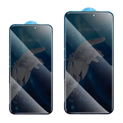 Borofone BF7 Diamond Armor Full Screen grūdintas apsauginis stiklas telefonui iPhone 17 Pro (privatumo efektas) (10 vnt.)