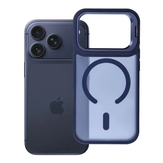 Forcell F-Protect Smoke Hybrid Premium telefono dėklas su MagSafe palaikymu iPhone 17 Pro | iPhone 18 Pro tamsiai mėlynas