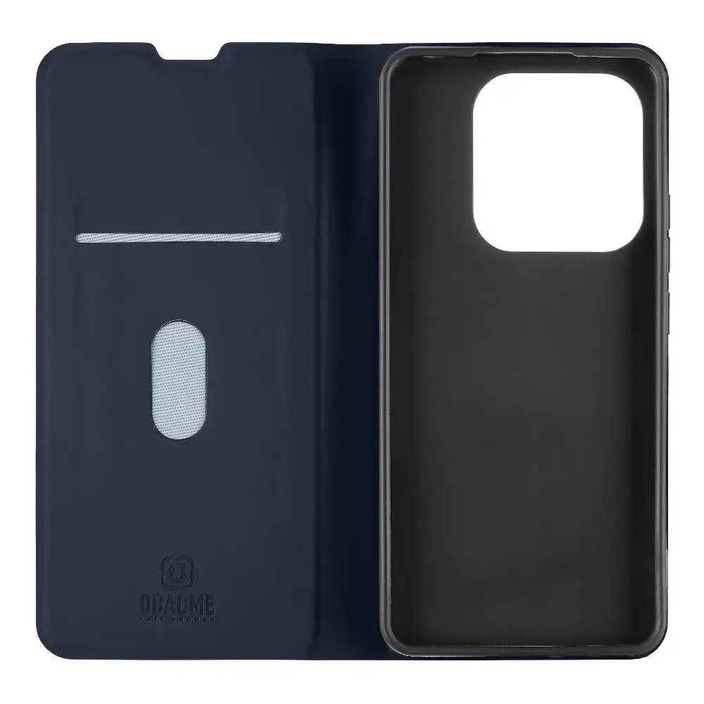 Obal:Me SmoothTouch knyginio tipo telefono dėklas Redmi note 14 5G tamsiai mėlynas