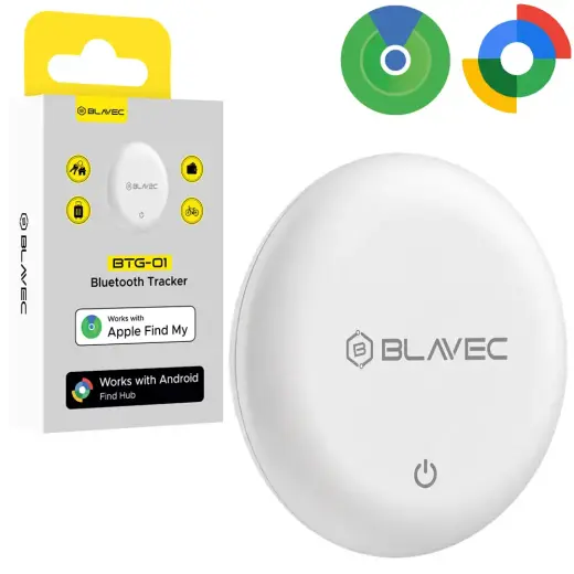 Blavec Tracker GPS Tag BTG-01 - Bluetooth Dual Apple & Android (BTBTG01-W) white