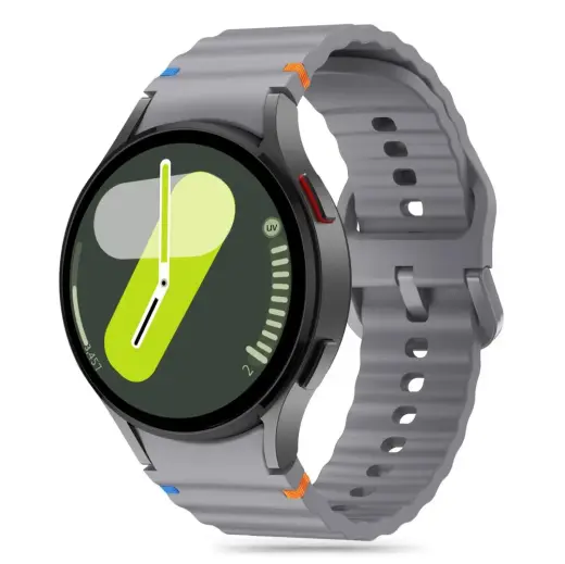 Tech-Protect Silicone Sport viedpulksteņa siksniņa priekš Samsung Galaxy Watch 4/5/5 Pro/6/7/FE | silikons | pelēka