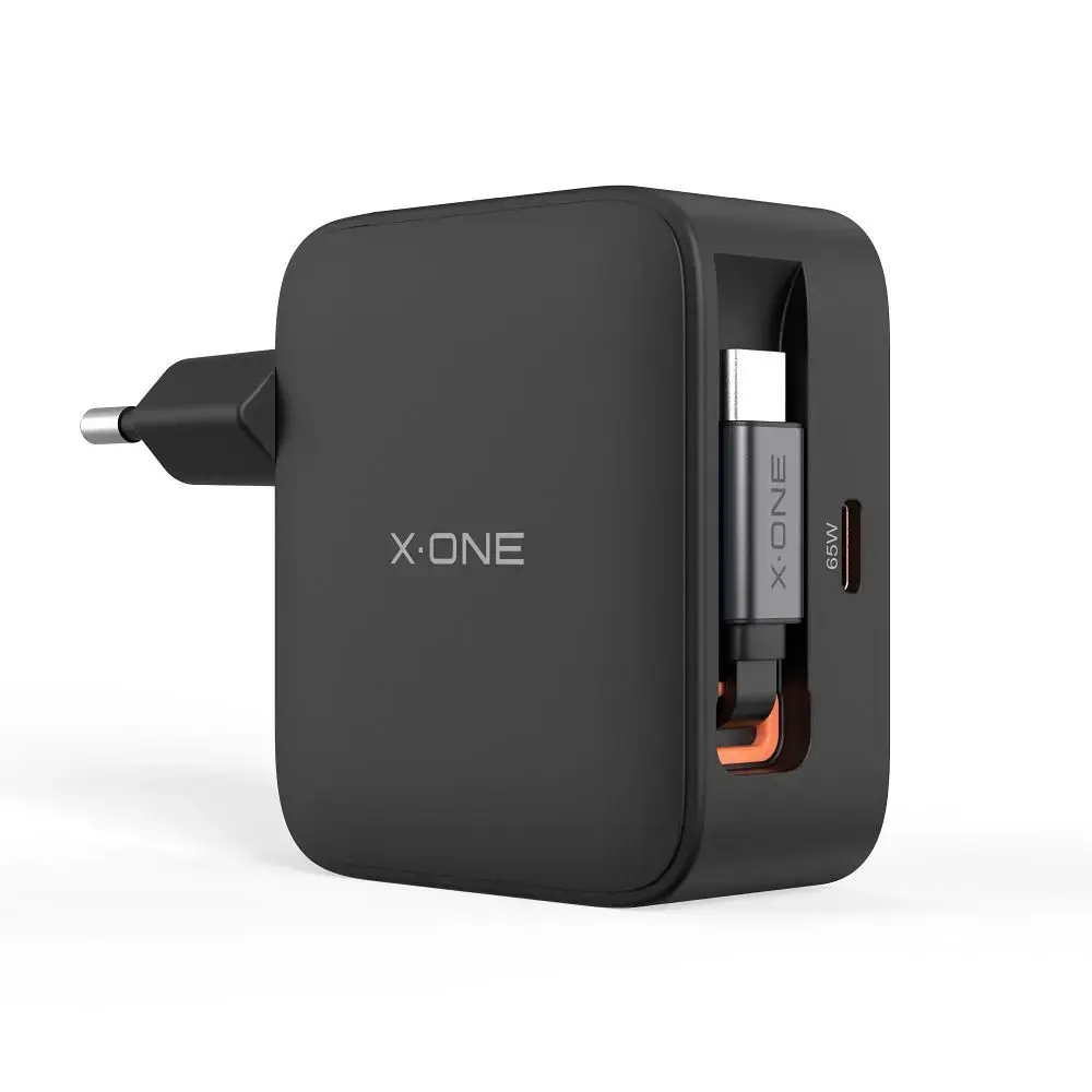 X-One ChargeGo tīkla lādētājs | 65W | GaN | USB-C | melns