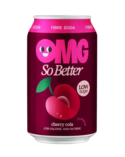 Gāzēts dzēriens OMG Cherry Cola, bundžā, 0.33l (DEP)