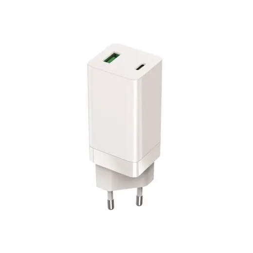Зарядное устройство Setty GAN LSI-02 | 65W | PD, QC, GaN | USB-A, USB-C | белое
