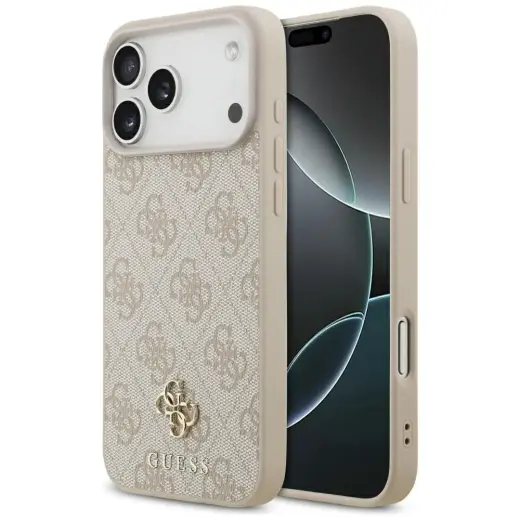 Guess 4G Small Classic Logo maciņš ar MagSafe atbalstu telefonam iPhone 17 Pro Max | iPhone 18 Pro Max rozā