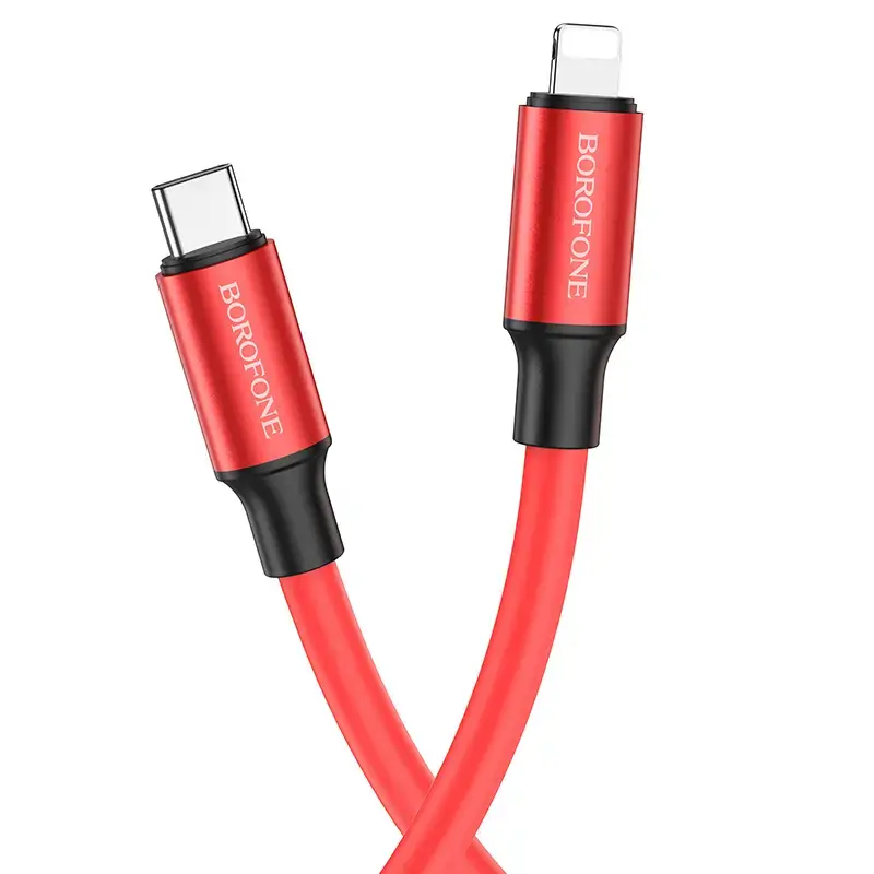 Borofone BX82 Bountiful провод для передачи данных и зарядки | USB-C на Lightning | 20W | 1m | красный