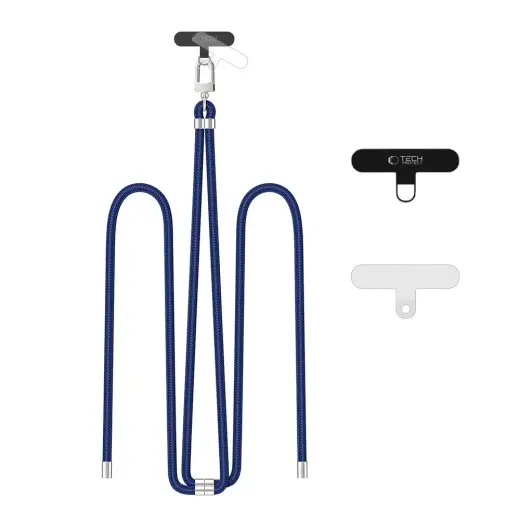 TECH-PROTECT C7S ROPE CROSSBODY STRAP NAVY BLUE|SILVER