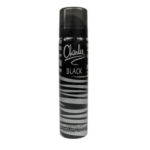 Revlon Charlie Black Body Fragrance Spray for Women - 2.5 Oz