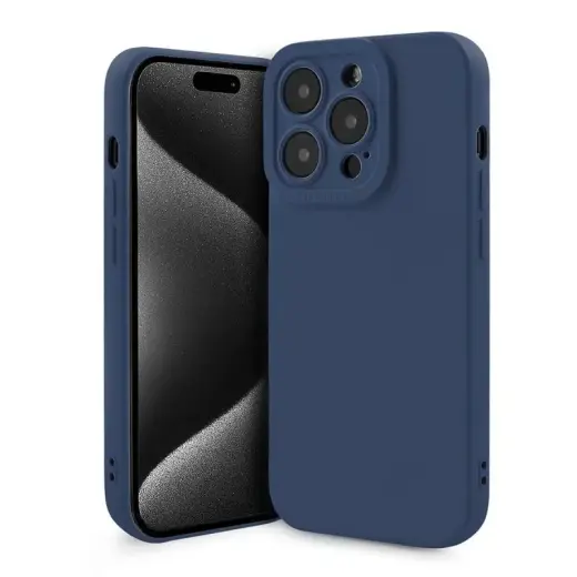Fusion Softy izturīgs silikona aizsargapvalks Apple iPhone 15 Pro Max zils