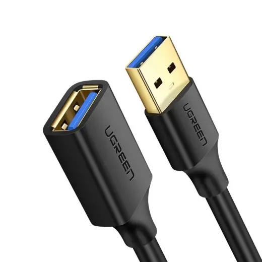 UGREEN USB 3.0 pagarinātais kabelis 1,5 m (melns)