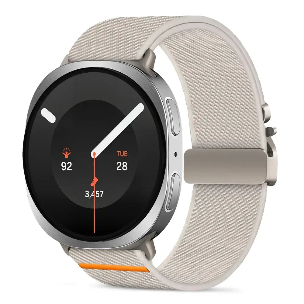 Tech-Protect Nylon Clasp nutikella rihm Samsung Galaxy Watch 8/9/Classic (40/44/46 mm) jaoks | nailonist | beež