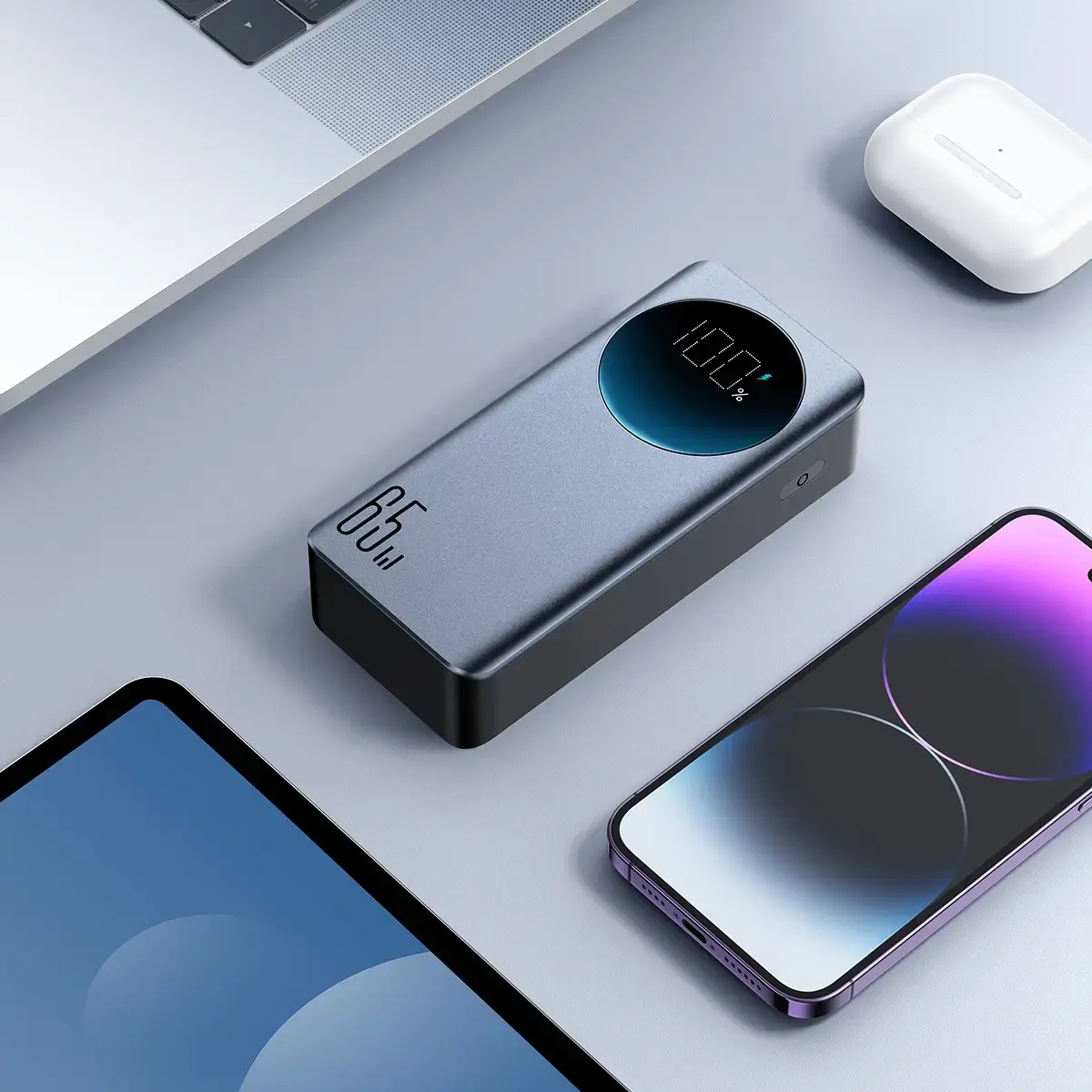 Joyroom JR-PBF05 ārējais akumulators (powerbank) | 30000 mAh | 65W | USB-C, USB-A | melns