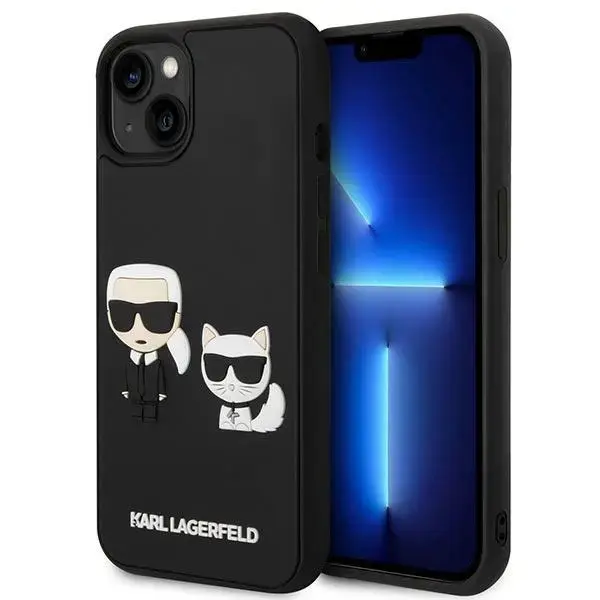 Karl Lagerfeld KLHCP14M3DRKCK iPhone 14 Plus / 15 Plus 6,7" black hardcase Karl&Choupette Ikonik 3D