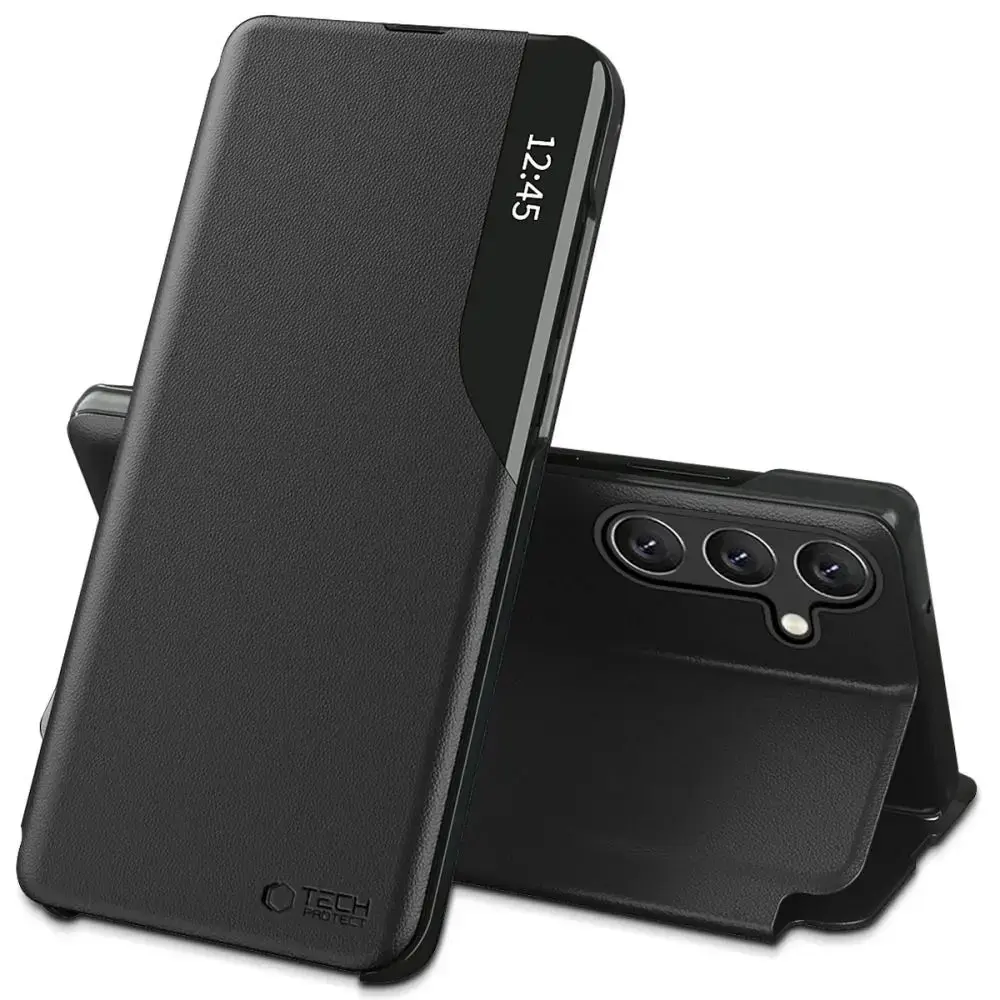 TECH-PROTECT Smart View knyginio tipo telefono dėklas Samsung Galaxy A57 (A576) juodas
