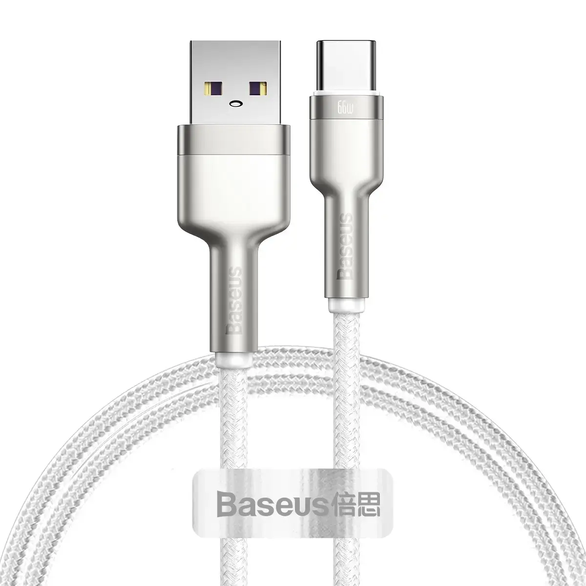 Baseus Cafule andmeedastus- ja laadimiskaabel | USB-A kuni USB-C | 66W | 1m | valge