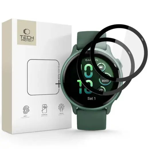 SZKŁO HYBRYDOWE TECH-PROTECT GLASS FLEX+ 2-PACK GARMIN VIVOACTIVE 6 BLACK
