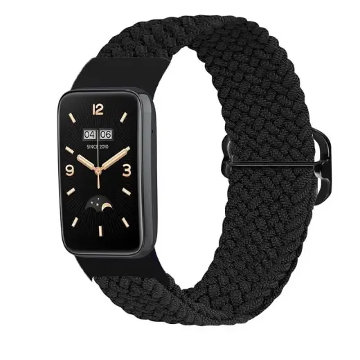 Telcon Braided nutikella rihm Xiaomi Mi Band 7 Pro jaoks | nailonist | must