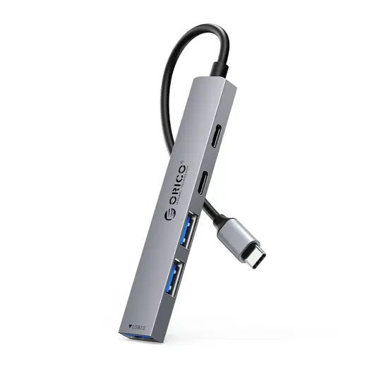 Orico YSB4-U2 USB-A|USB-C Hub Docking Station 2x USB-A 2.0 + 1x USB-A 3.0 + 1x USB-C 2.0 + 1x USB-C - Gray