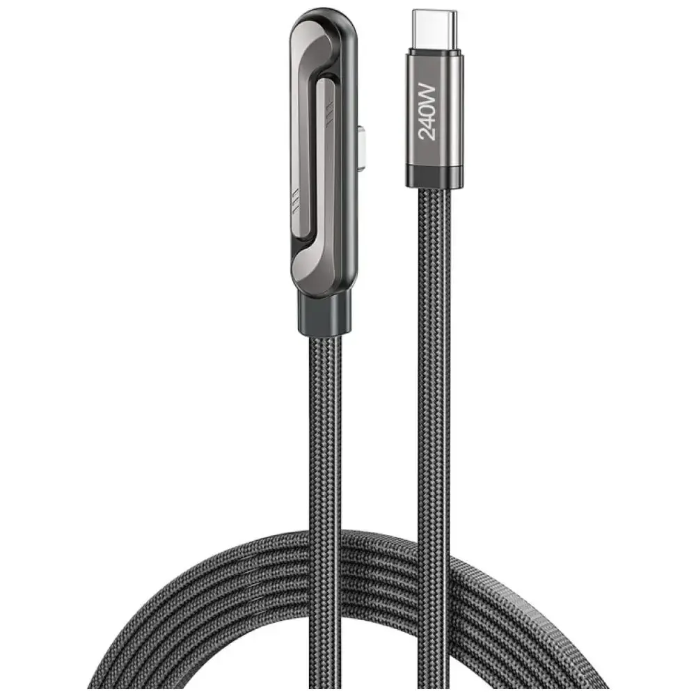 AWEI CM-12C datu pārraides un uzlādes vads | USB-C uz USB-C | melns
