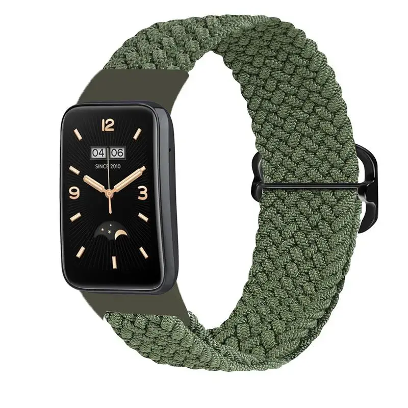 Telcon Braided viedpulksteņa siksniņa priekš Xiaomi Mi Band 7 Pro | neilons | zaļa