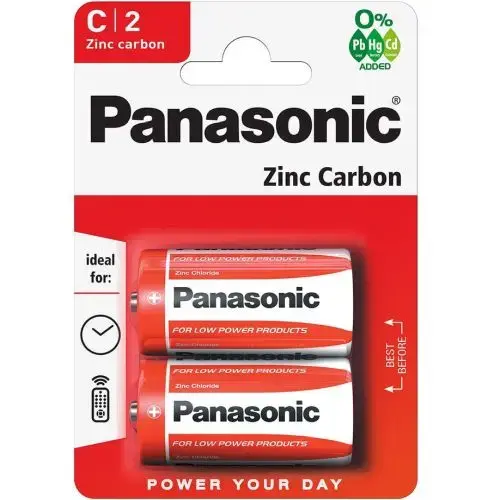 Panasonic R14-2BB (C) Блистерная упаковка, 2 шт.