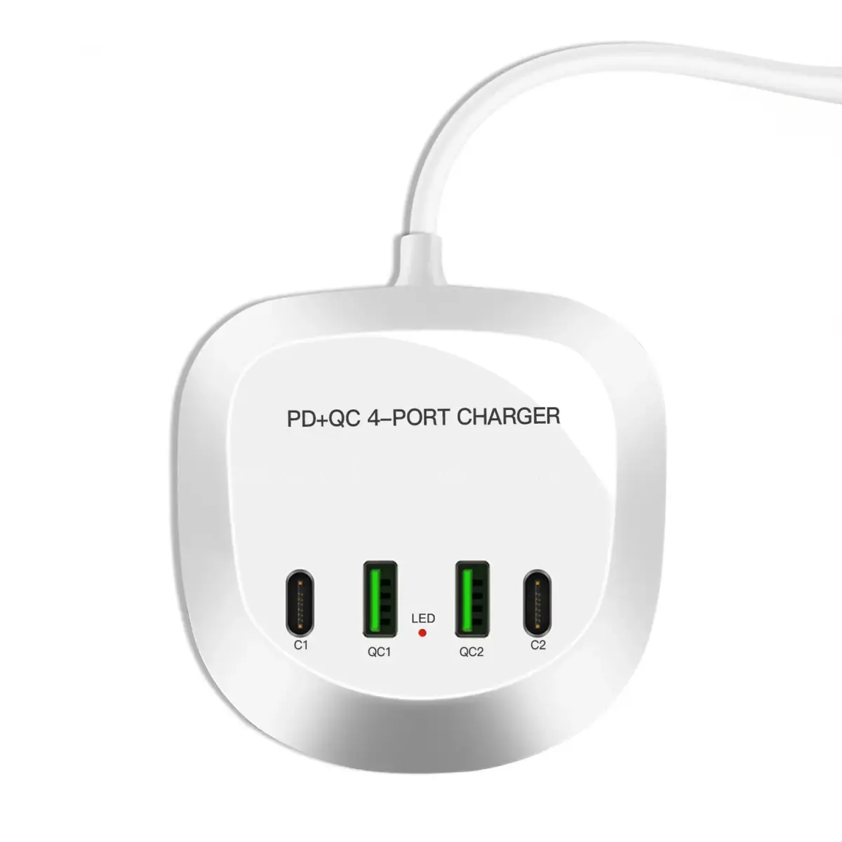 T3P+ reisilaadija | 20W | PD, QC | USB-C, USB-A | valge