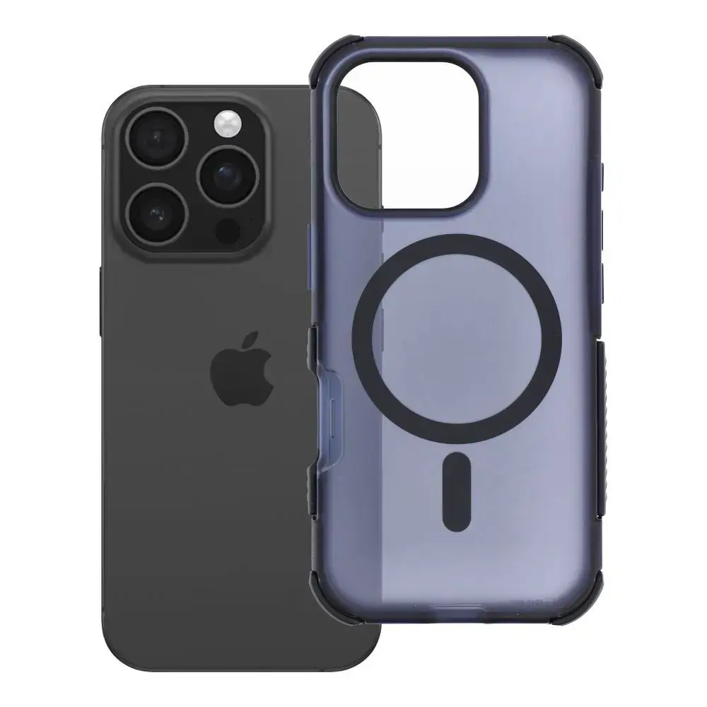 Forcell F-Protect BumperX Premium telefono dėklas su MagSafe palaikymu iPhone 16 Pro tamsiai mėlynas