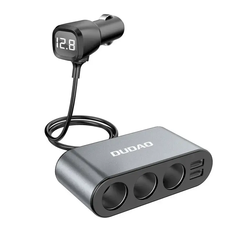 Dudao R1Pro car charger | 17W | USB-A, auto lighter socket splitter | black